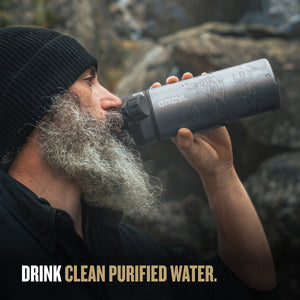 GeoPress Ti Filter & Purifier Bottle + Cook Lid-Covert Black