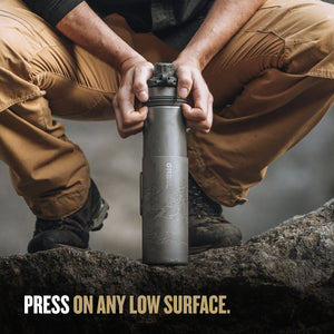 GeoPress Ti Filter & Purifier Bottle + Cook Lid-Covert Black