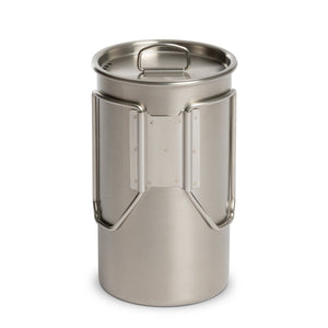 GeoPress Stainless Steel Nesting Cup & Lid -Stainless Steel
