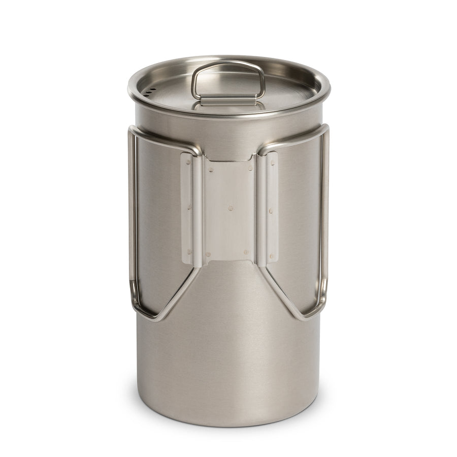 GeoPress Stainless Steel Nesting Cup & Lid -Stainless Steel