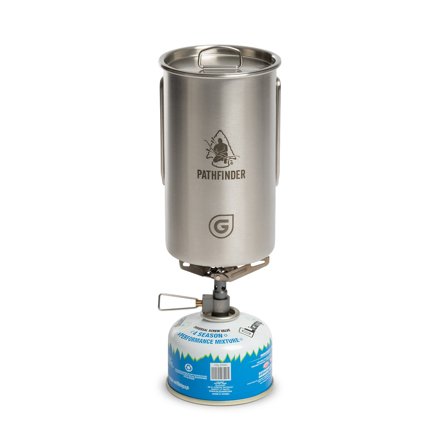 GeoPress Stainless Steel Nesting Cup & Lid -Stainless Steel