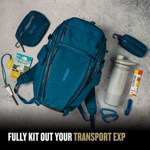 Grayl® Transport Expanse Backpack - 20L / Fully Kit Out Your Mission EXP with GeoPress Electrolytes Field Notes and Flint Starter / Covert Black / Coyote Brown / Olive Drab / Wander Blue
