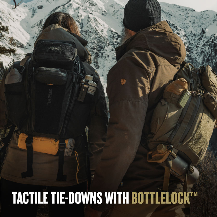 Grayl® Transport Expanse Backpack - 20L / Tactile Tie-Downs with GeoPress Titanium via BottleLock® / Covert Black / Coyote Brown / Olive Drab / Wander Blue